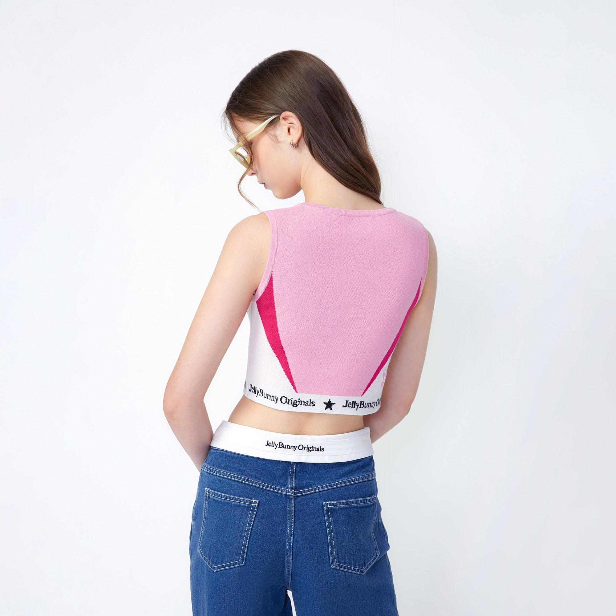 Varleria Crop Tank Top Pink - Jelly Bunny Thailand Official Online Store