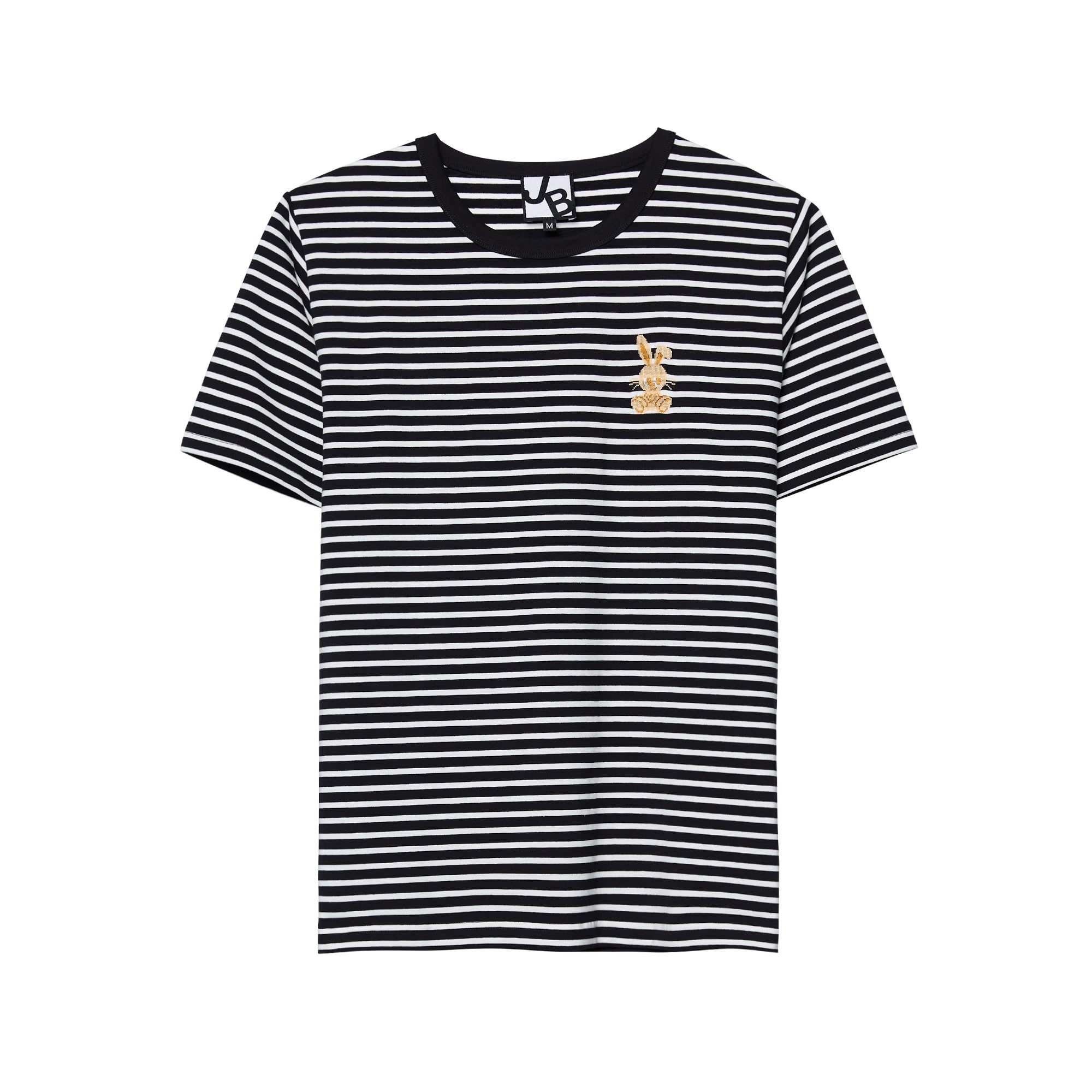 Jb Vibrant Striped Ringer T-Shirt Black