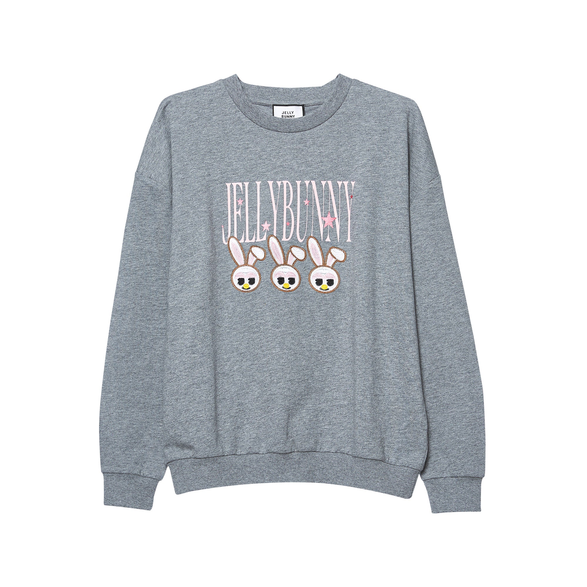 เสื้อพูลโอเวอร์พิมพ์ลาย Starry Triplet Bunny Grey