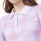 Shortsleeves Chequered Blouse Multi Color