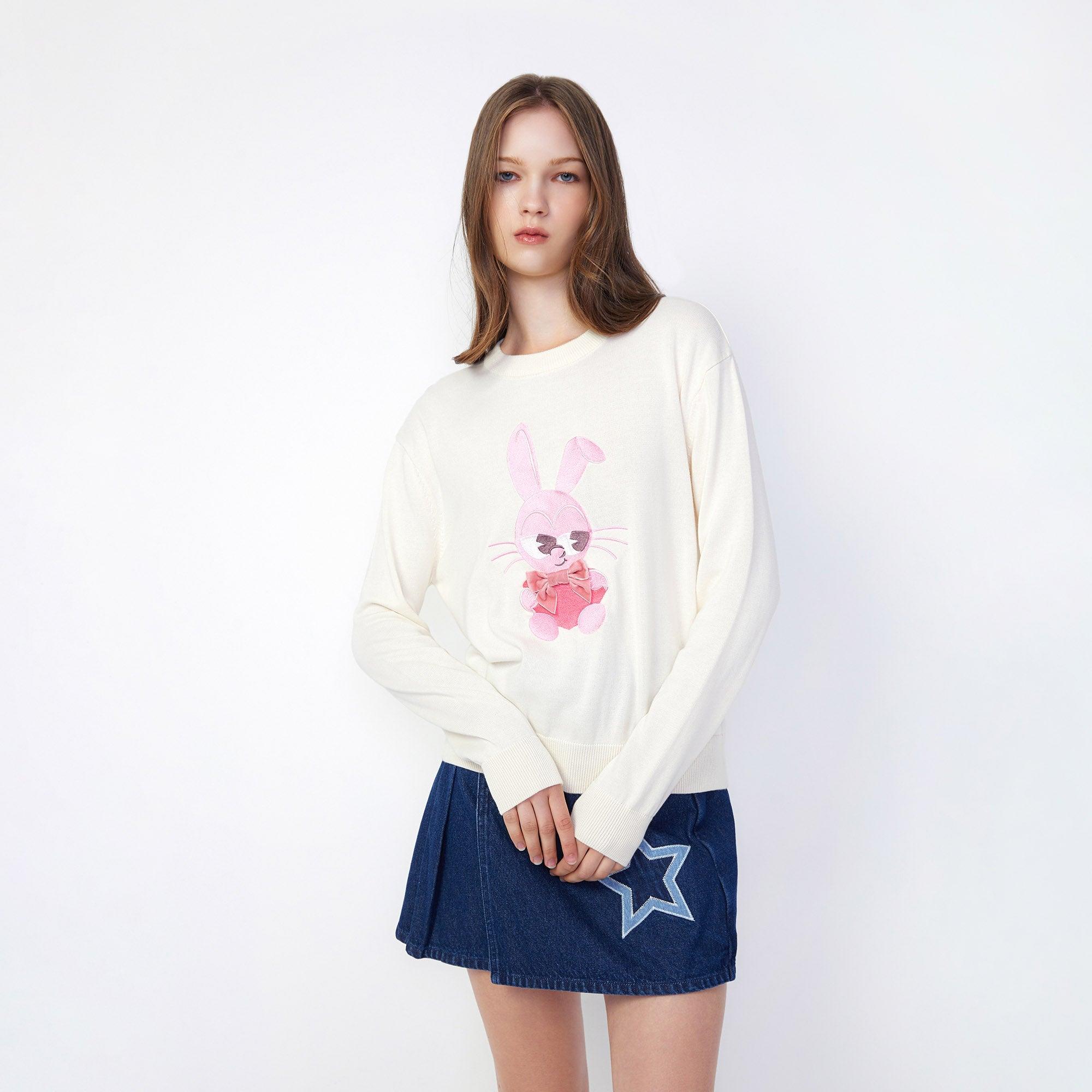 Bunny Pullover Shirt Cream - Jelly Bunny Thailand Official Online Store