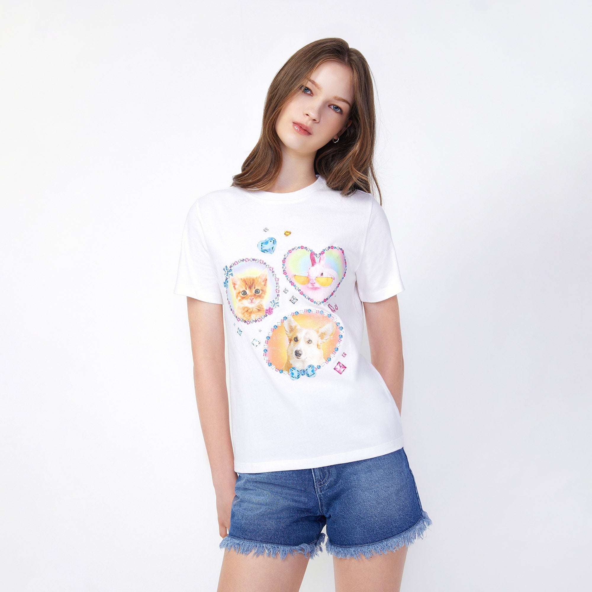 Classic Bunny And Friends Tee White - Jelly Bunny Thailand Official Online Store