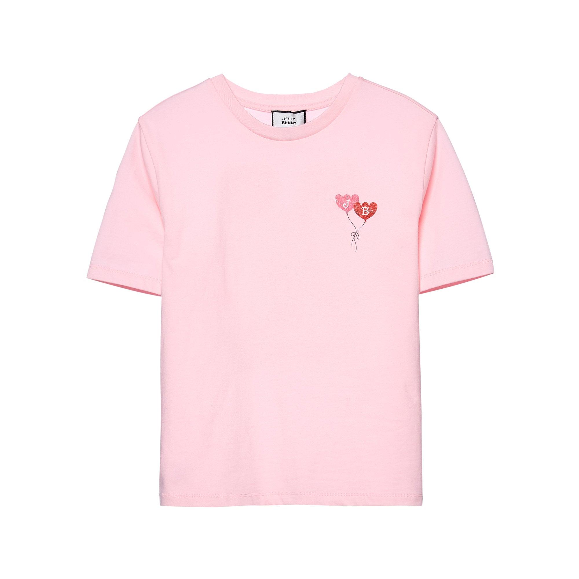 Classic Bunny And Friends With Balloon Tee Pink - Jelly Bunny Thailand Official Online Store