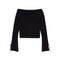 Bardot Knitted Top Black