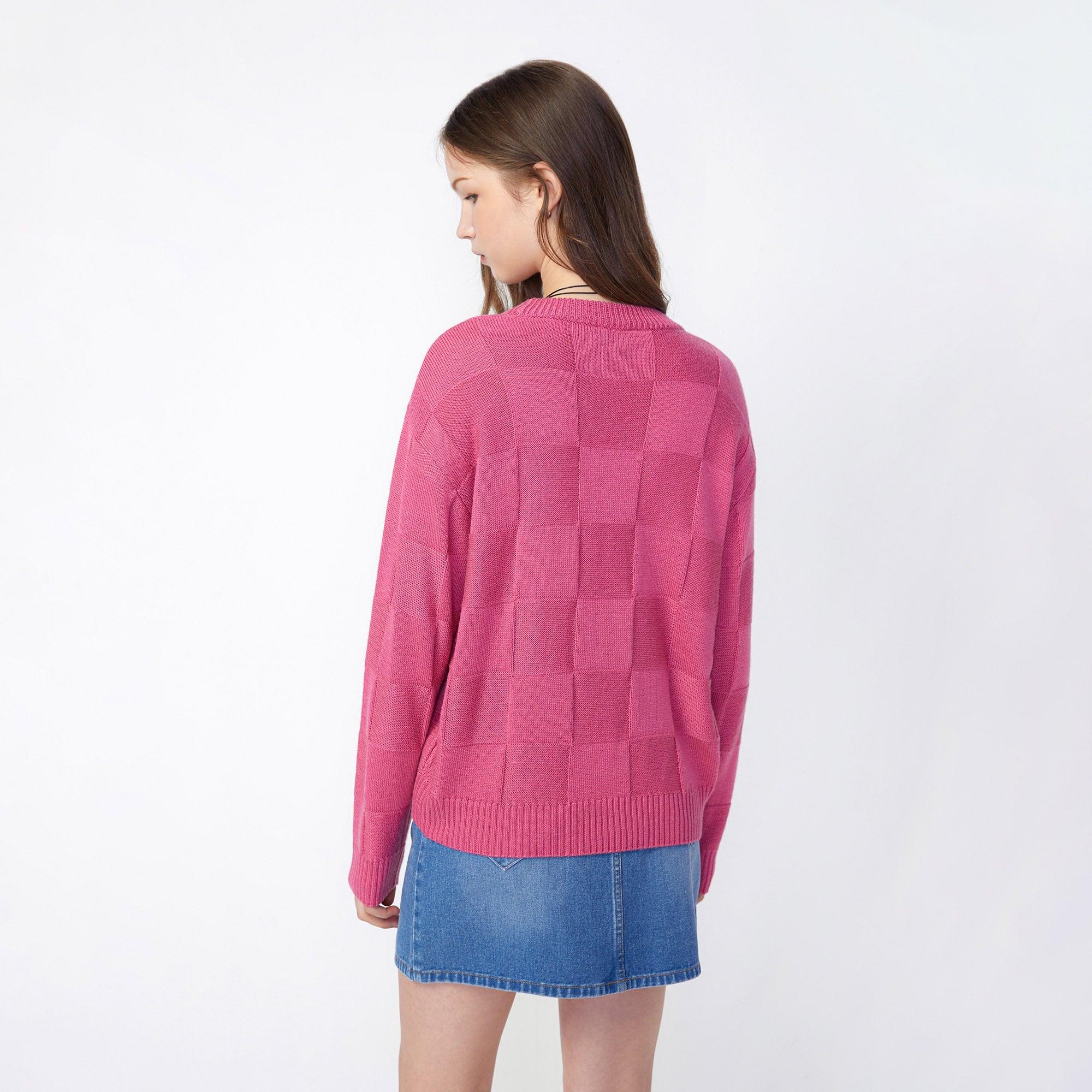 Chequered Pullover Shirt Pink - Jelly Bunny Thailand Official Online Store