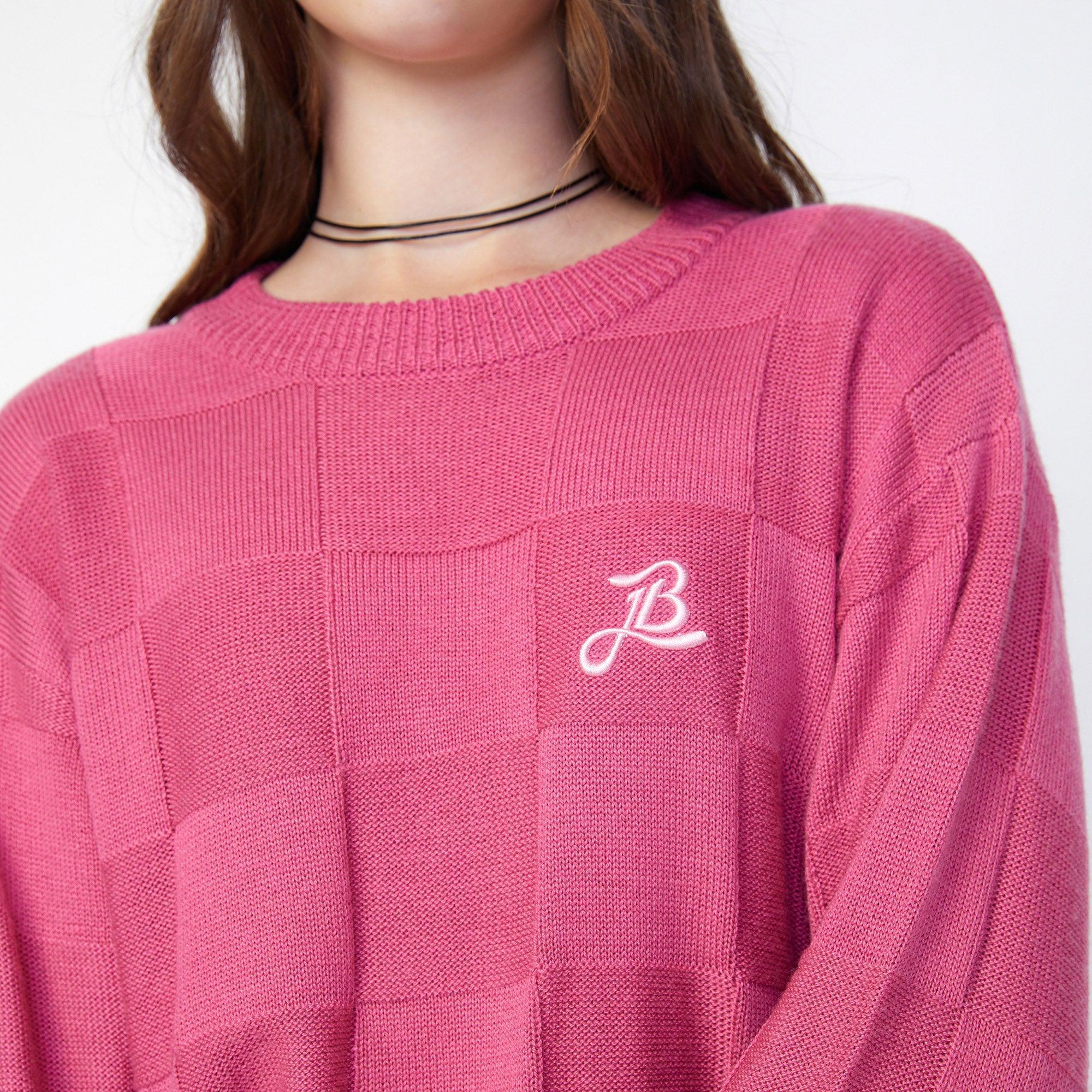 Chequered Pullover Shirt Pink - Jelly Bunny Thailand Official Online Store