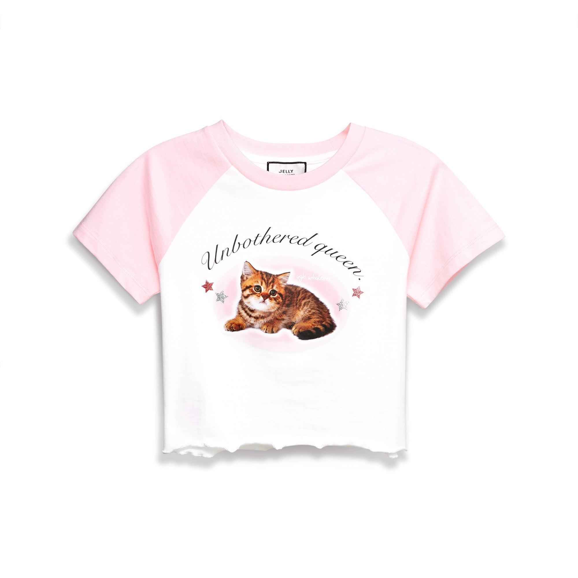 Whimsy Cutie Cat Cropped Baby T-Shirt Multi Color - Jelly Bunny Thailand Official Online Store