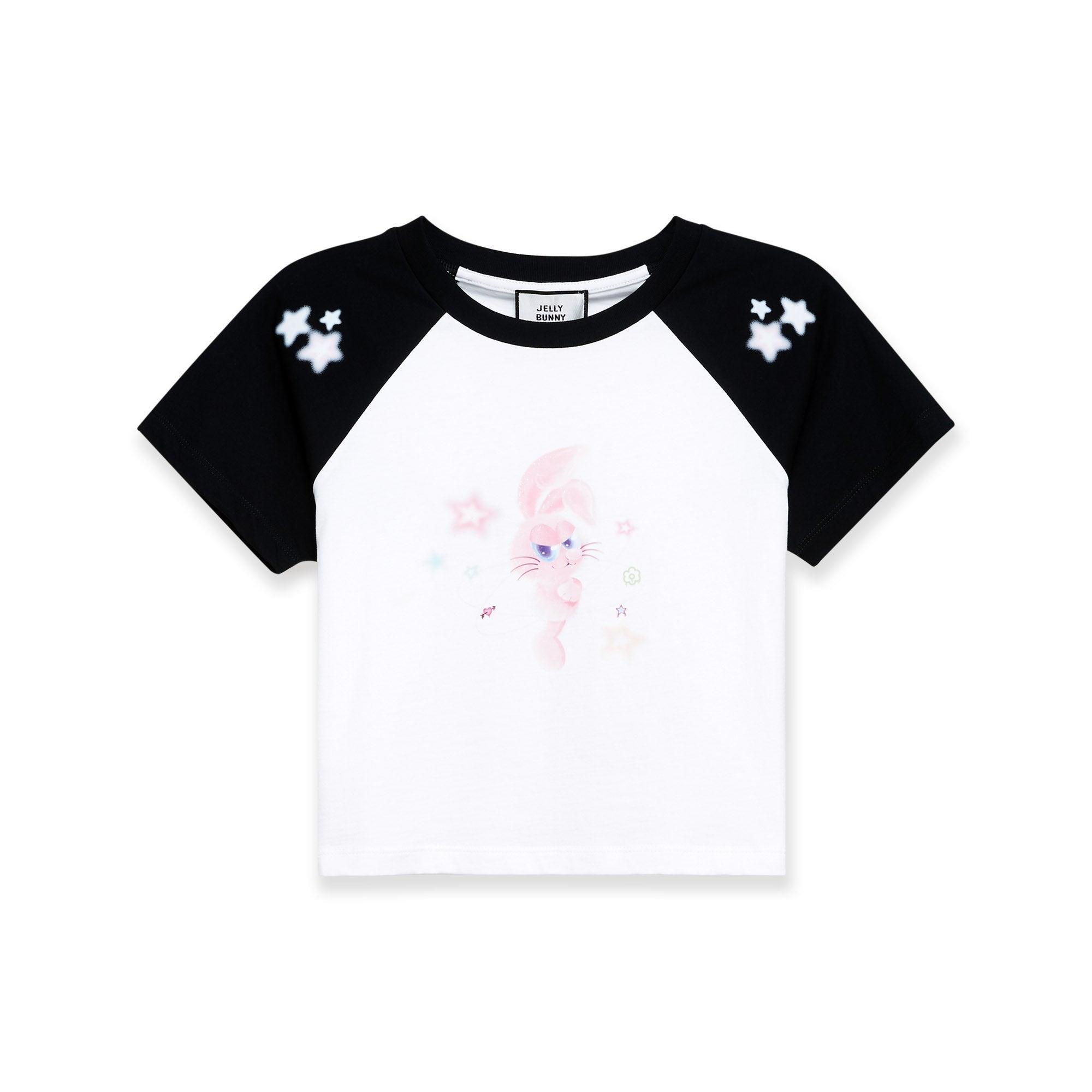 Jb Misty Bunny Printed Cropped T-Shirt Multi Color - Jelly Bunny Thailand Official Online Store