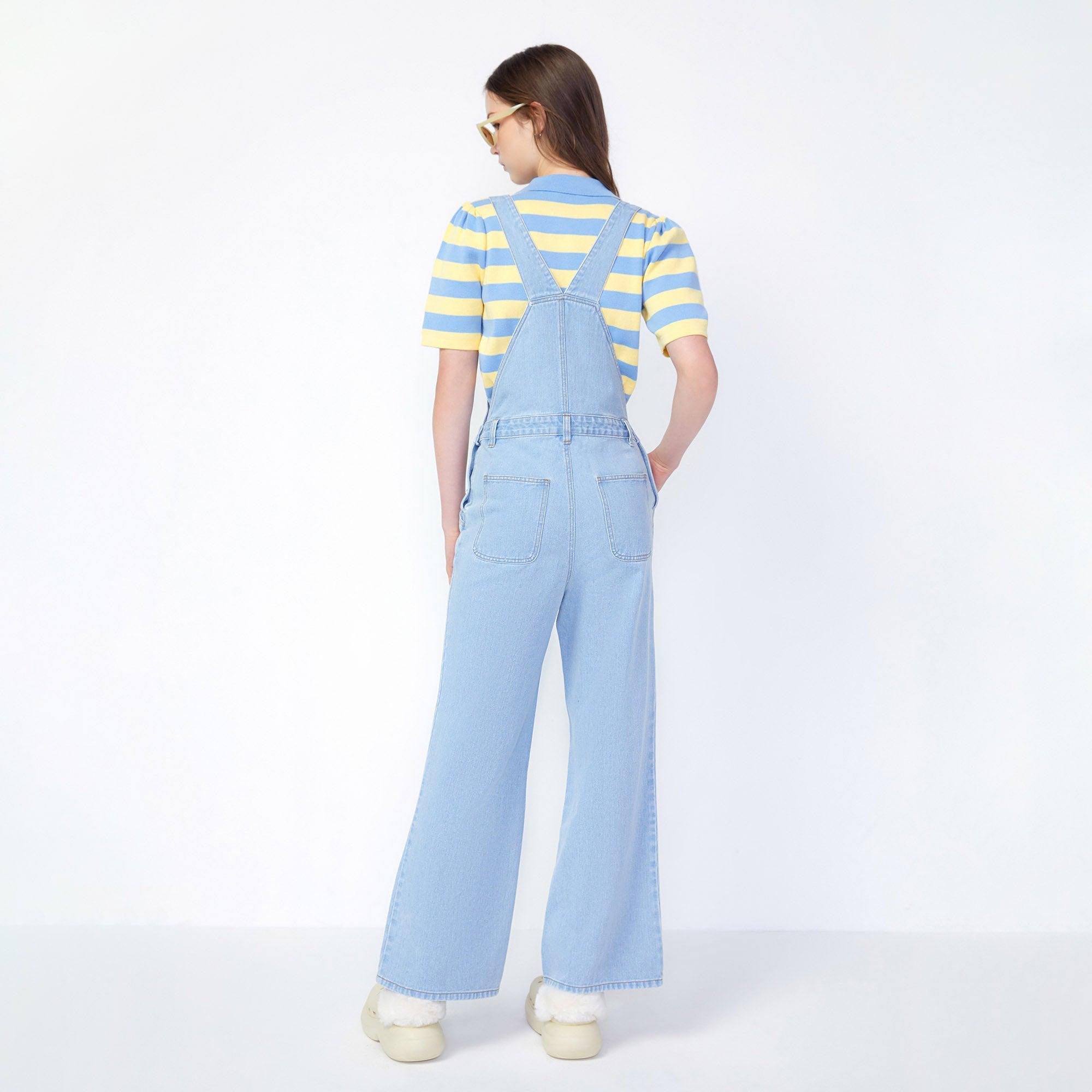 Washed Denim Bunnies Overalls Blue - Jelly Bunny Thailand Official Online Store