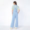 Washed Denim Bunnies Overalls  Blue