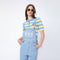 Washed Denim Bunnies Overalls  Blue