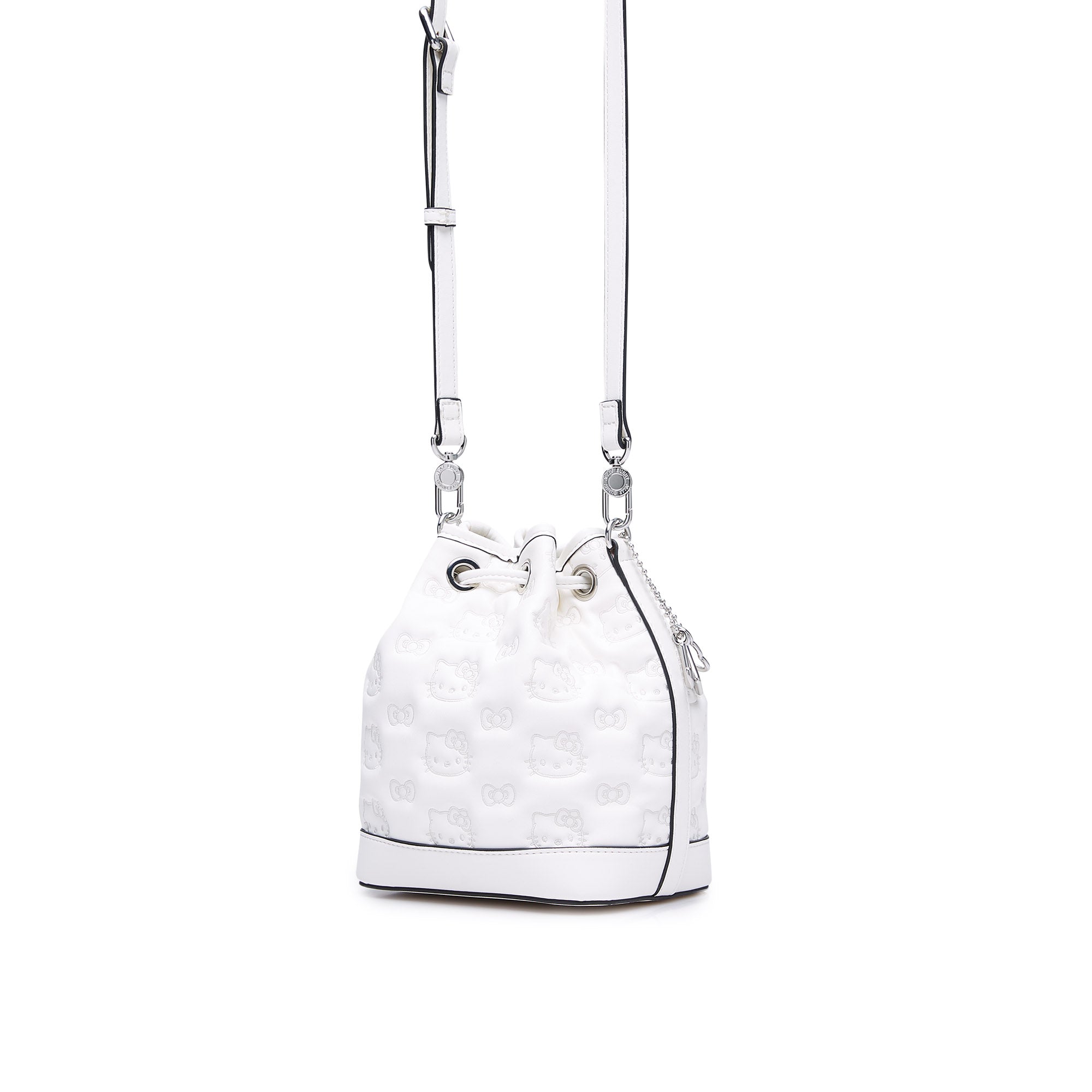 Quilty Kitty Bucket Bag White