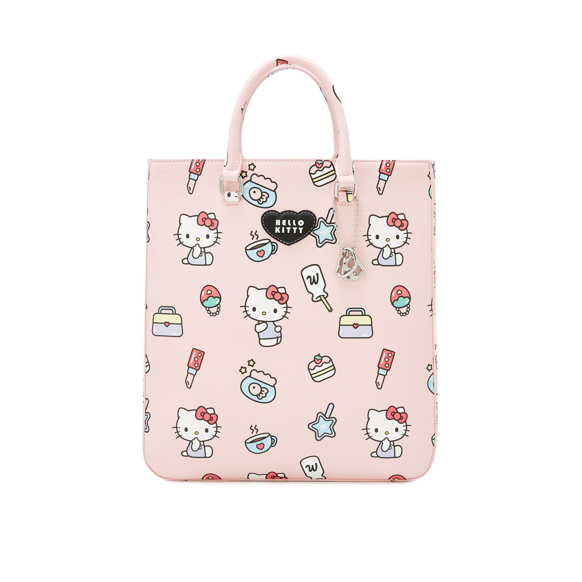 Wonder Kitty Top Handle Bag Printed Pink