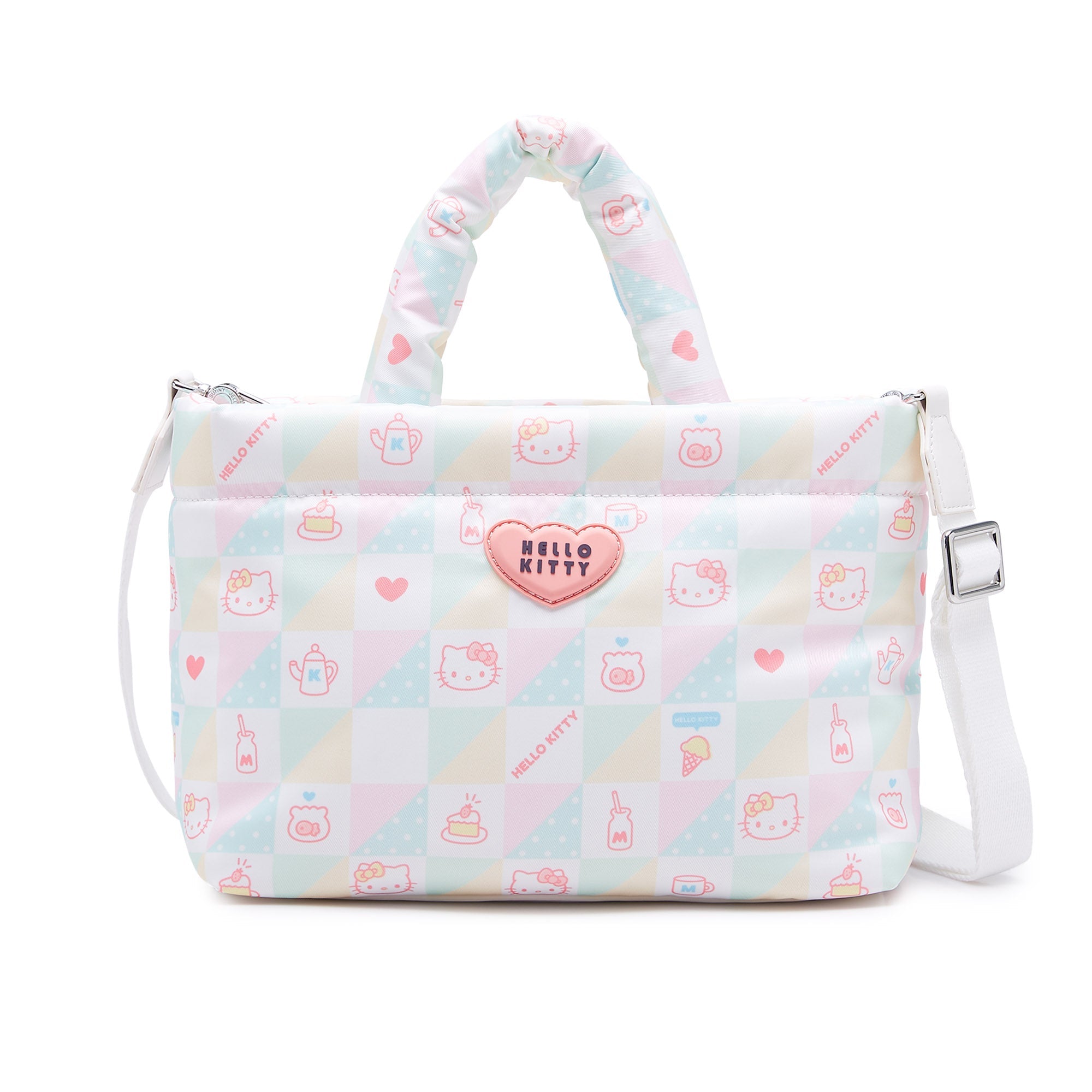 Puffer Kitty Tote Bag Multi Color