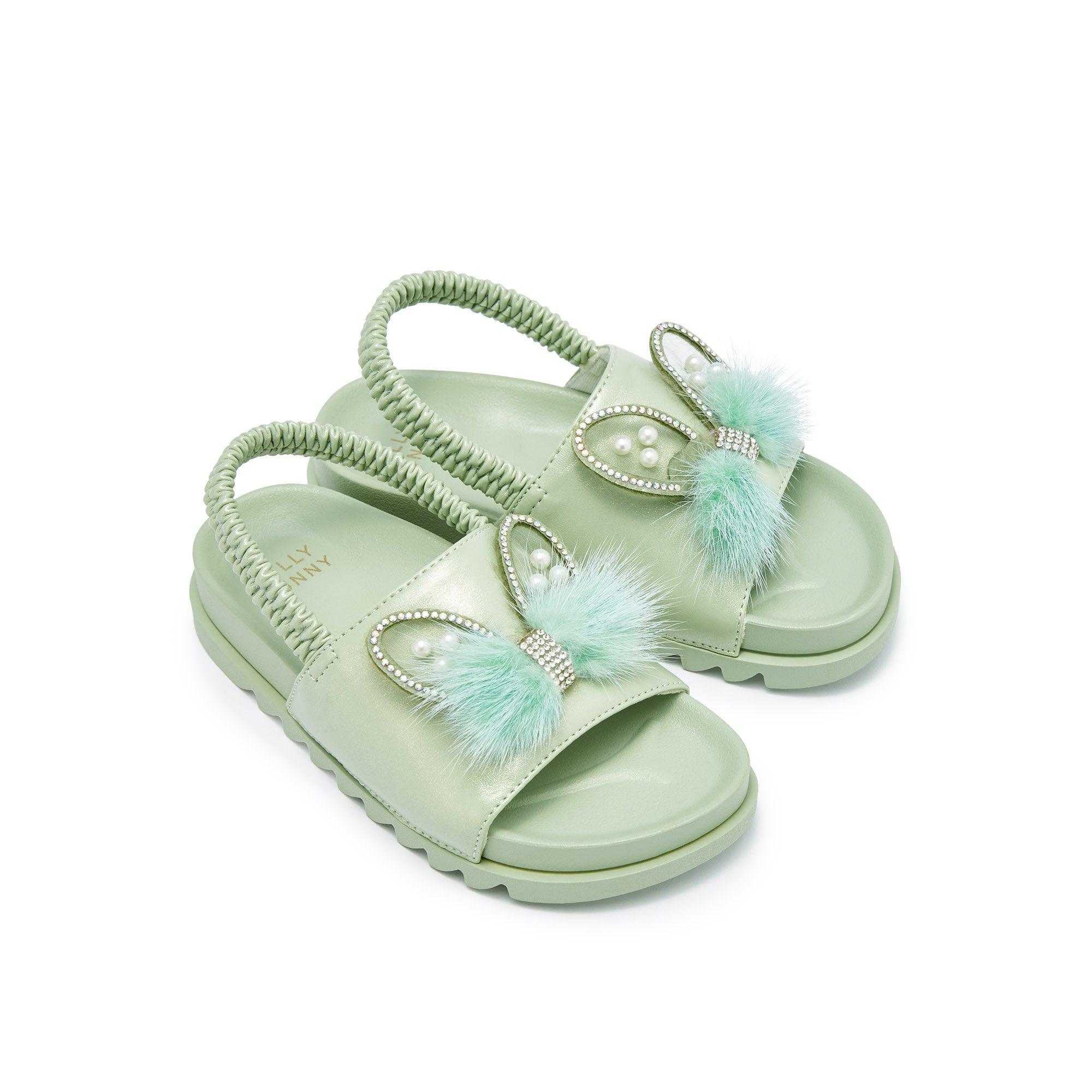 Grase Resort Flat Sandals Green - Jelly Bunny Thailand Official Online Store