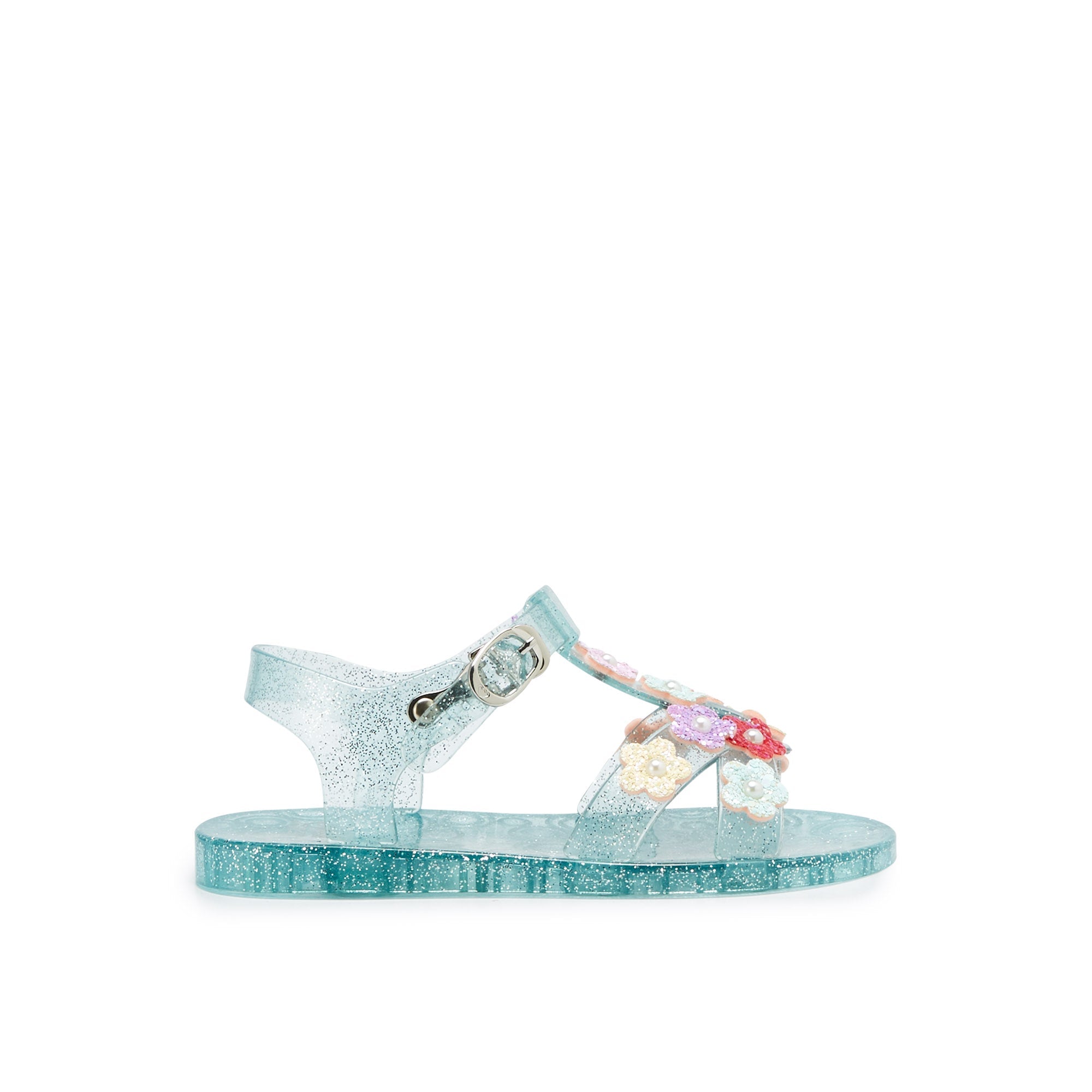 รองเท้าแตะสำหรับเด็กผู้หญิงผู้หญิง Mini Bolo Glitter Blue