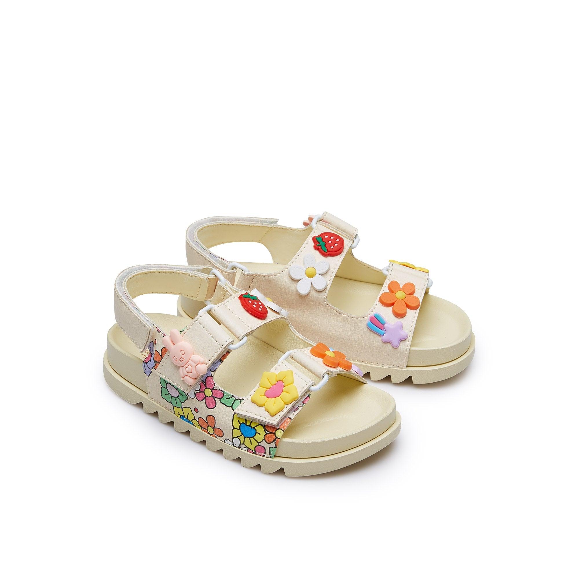 Mini Sporty Flower Pow Flat Sandals Yellow - Jelly Bunny Thailand Official Online Store