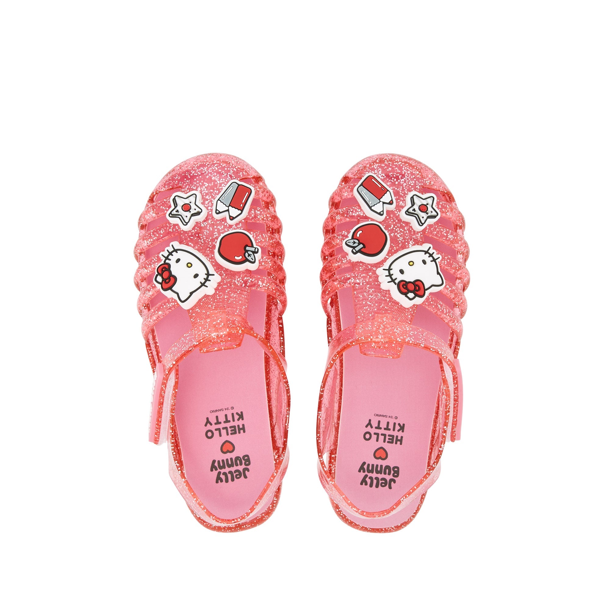 Jb Unicorn Red Velvet  Flat Sandals Glitter Red