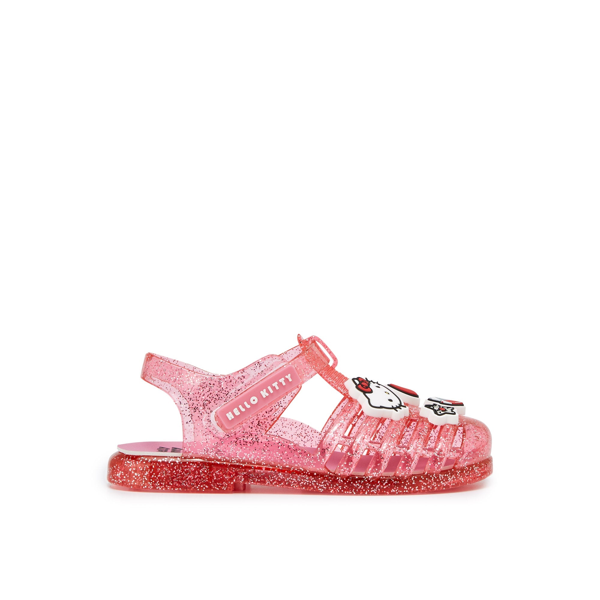 Jb Unicorn Red Velvet Flat Sandals Glitter Red - Jelly Bunny Thailand Official Online Store