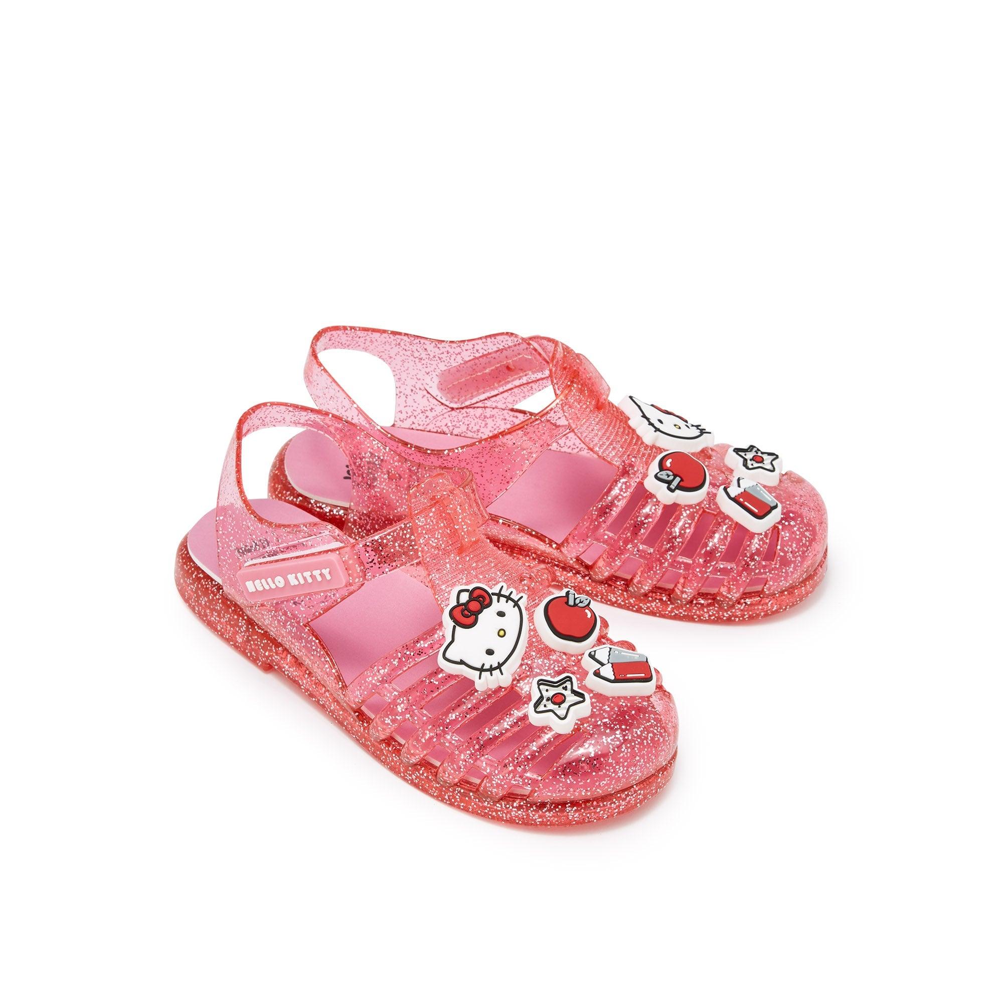 Jb Unicorn Red Velvet Flat Sandals Glitter Red - Jelly Bunny Thailand Official Online Store