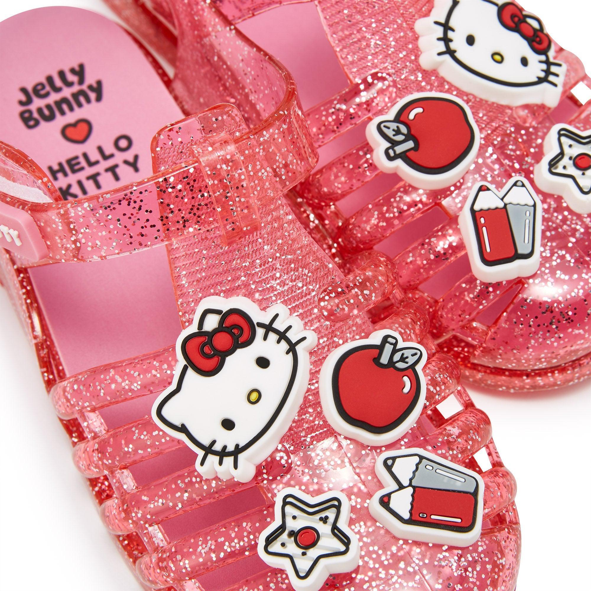 Jb Unicorn Red Velvet Flat Sandals Glitter Red - Jelly Bunny Thailand Official Online Store