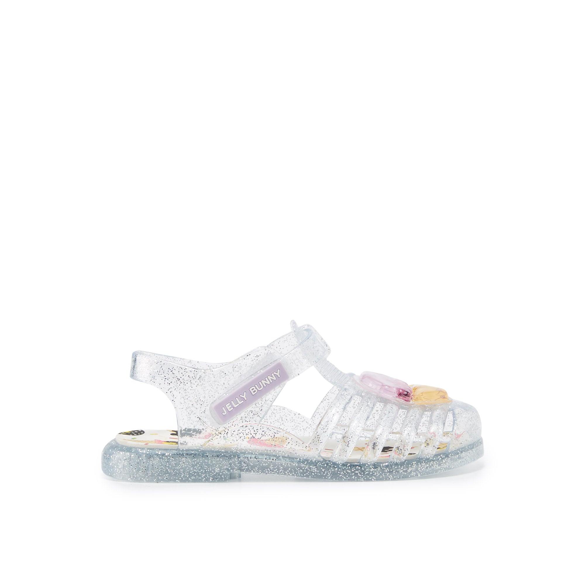 Jb Unicorn Ice Cream Flat Slingbacks For Girls Silver - Jelly Bunny Thailand Official Online Store