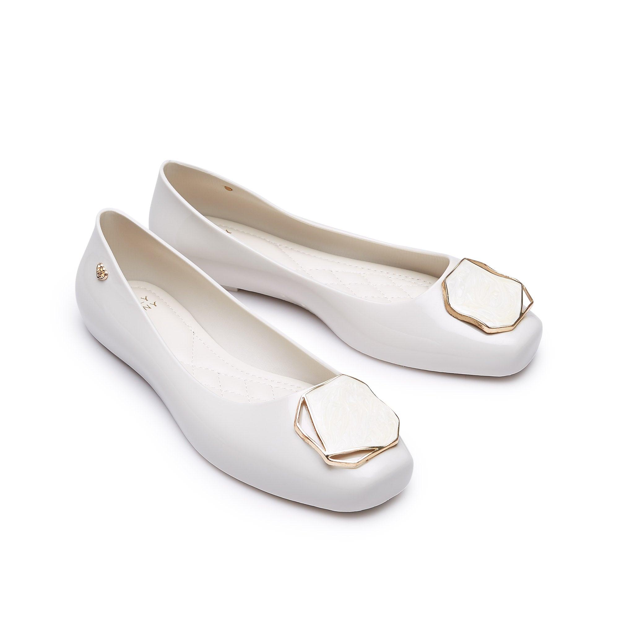 Violet Flat Ballerinas Ivory - Jelly Bunny Thailand Official Online Store