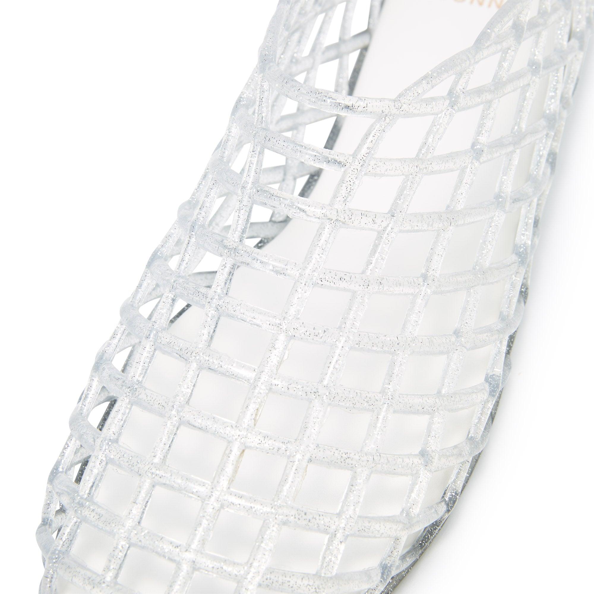 Jelly Shoes 90s For Adults EU 36Manon Flat Sandals Silver