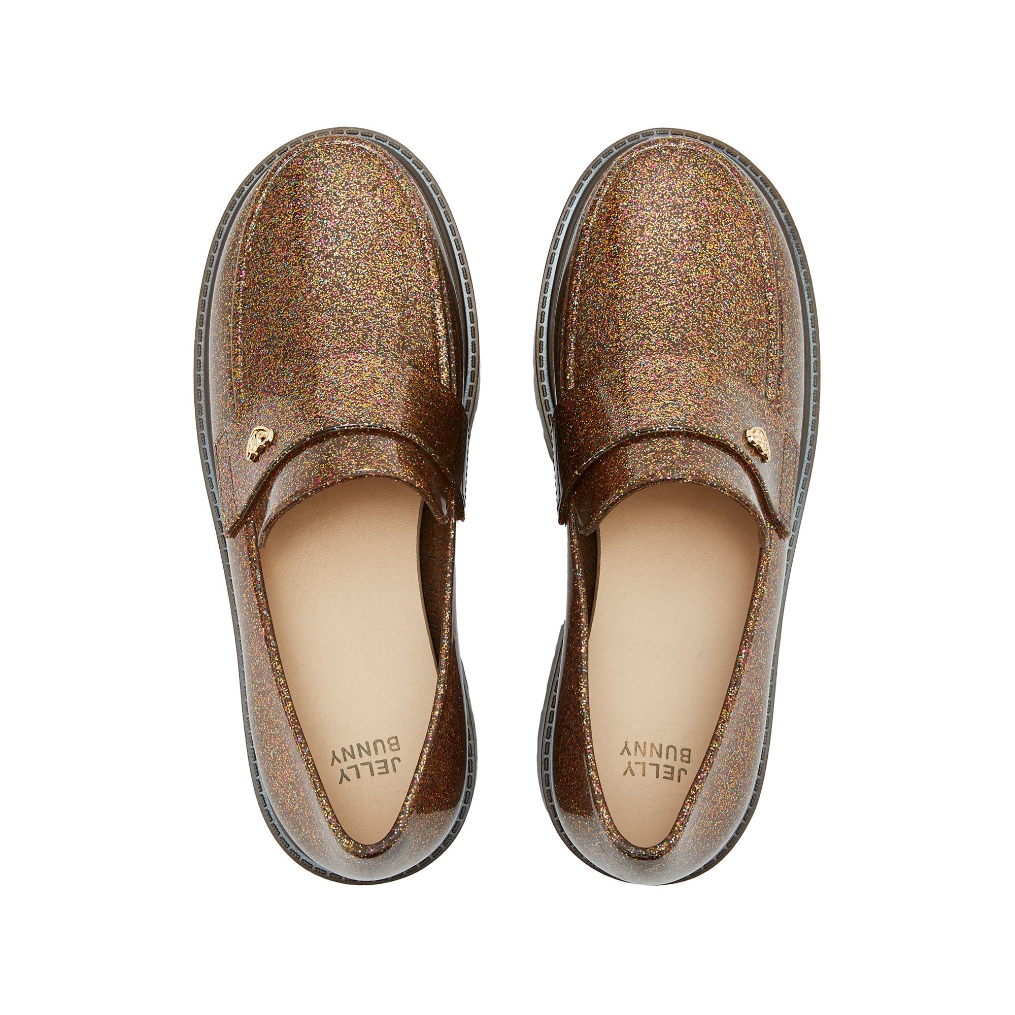 Luthirnn Glitter Platform Loafers Multi