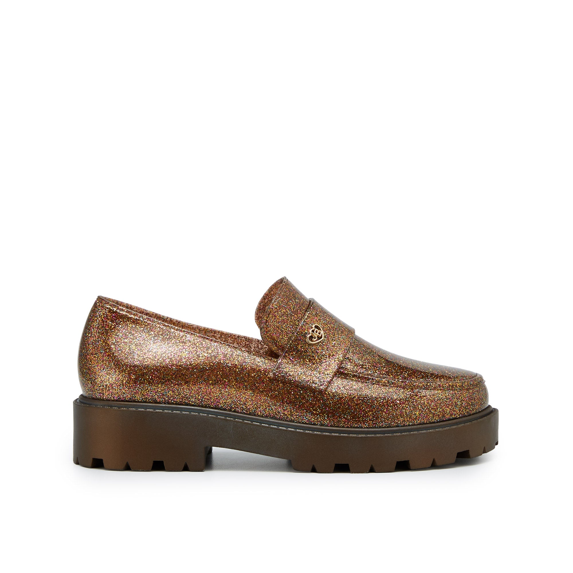 Luthirnn Glitter Platform Loafers Multi