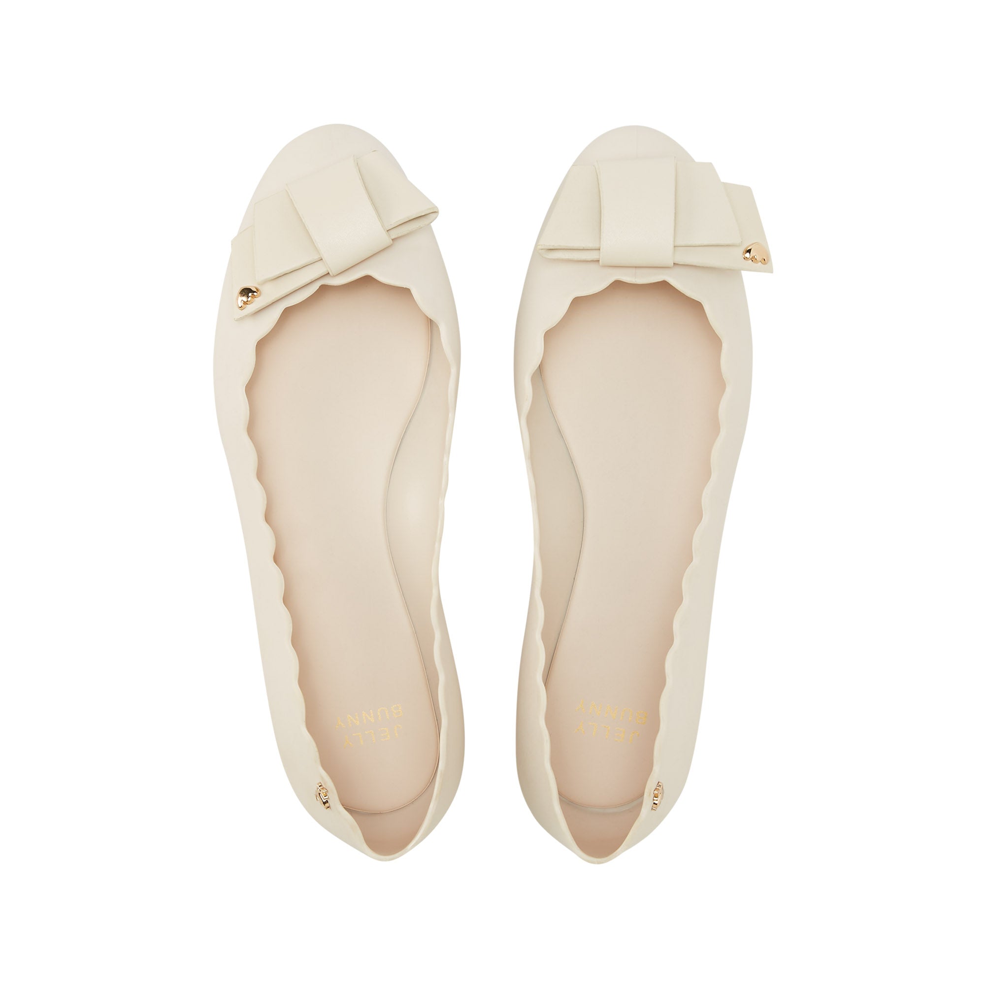 Sophie Asymmetric Bow Shoes Off-White - Jelly Bunny Thailand Official Online Store