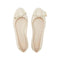 Sophie Asymmetric Bow Shoes Off-White