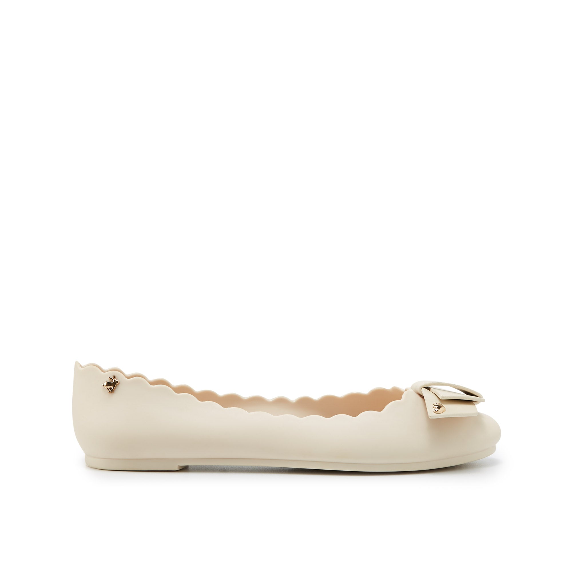 Sophie Asymmetric Bow Shoes Off-White - Jelly Bunny Thailand Official Online Store