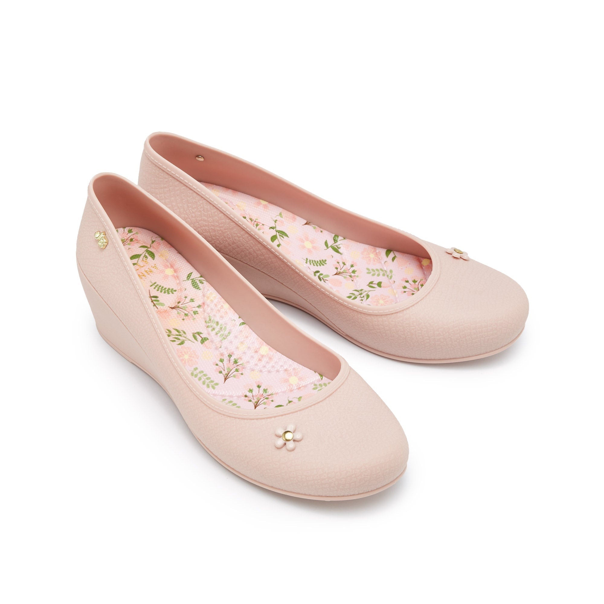 Caren1505 Flower Wedges Light Pink