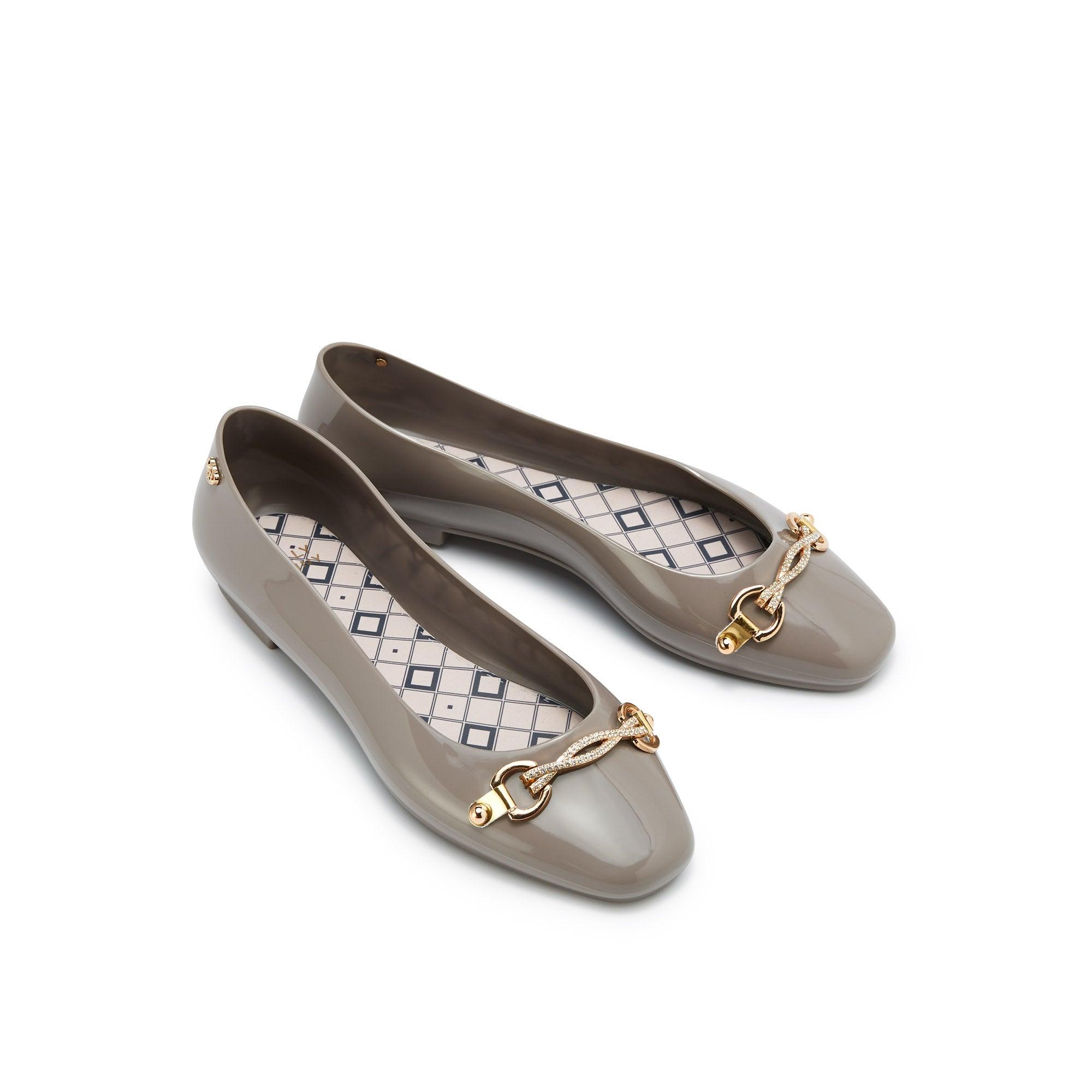 Cullen Laurel Flat Ballerinas Dark Grey - Jelly Bunny Thailand Official Online Store