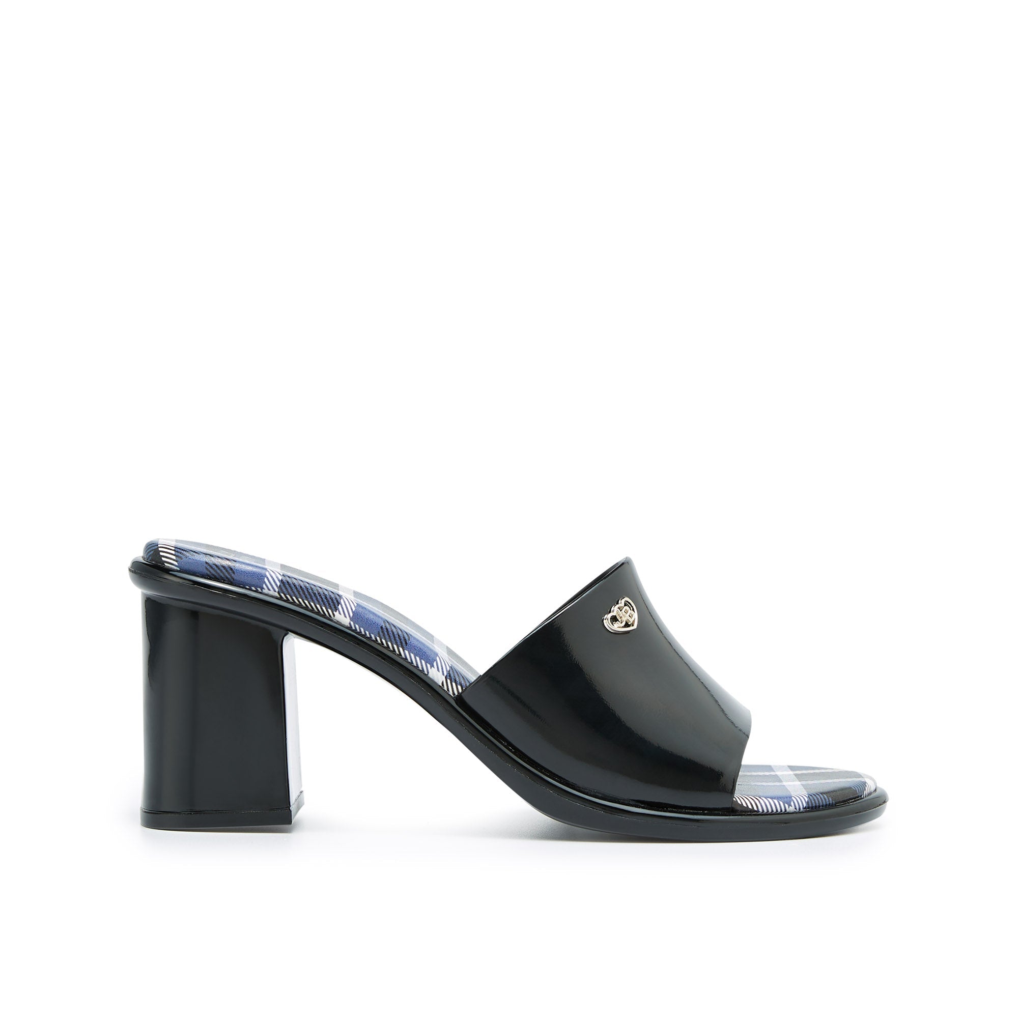 Sandra Plaid Heels Black - Jelly Bunny Thailand Official Online Store