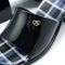 Sandra Plaid Heels Black