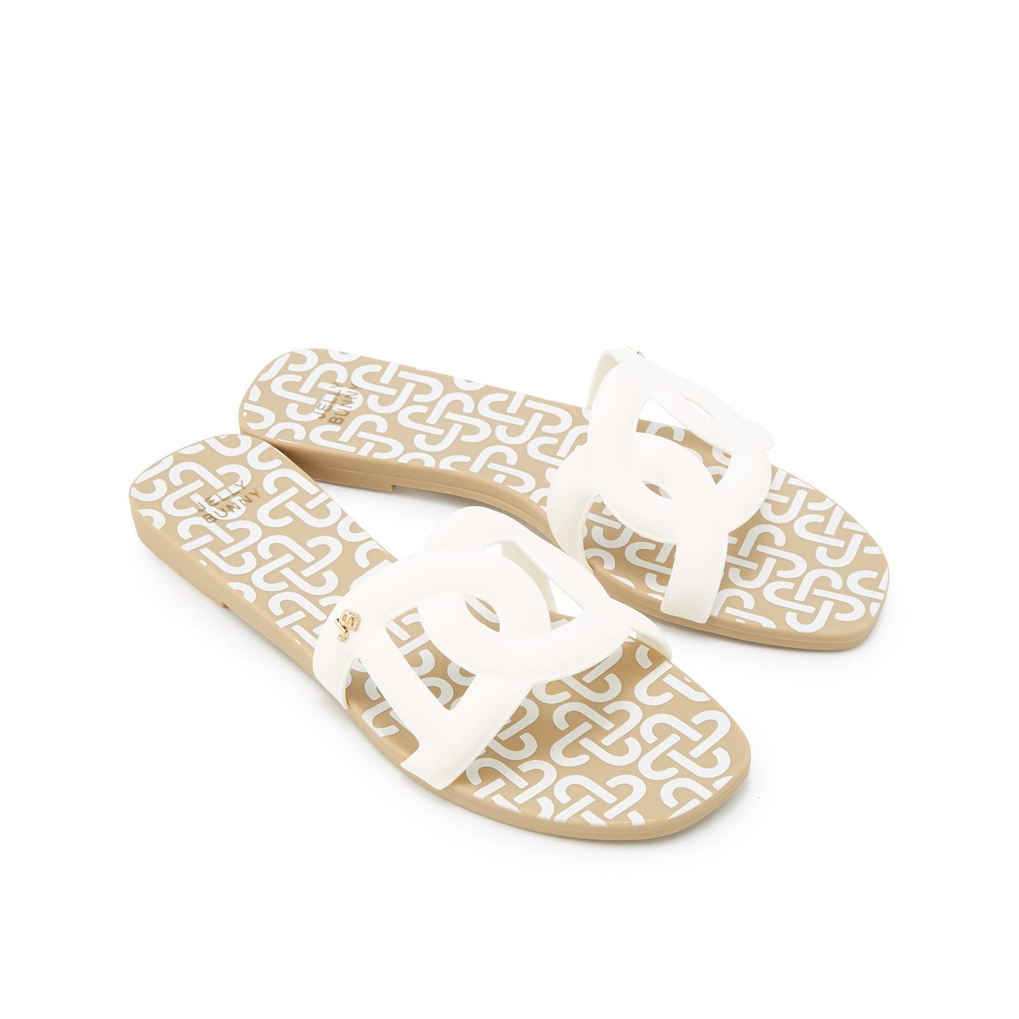 Grase Glis Monogram Shoes White - Jelly Bunny Thailand Official Online Store