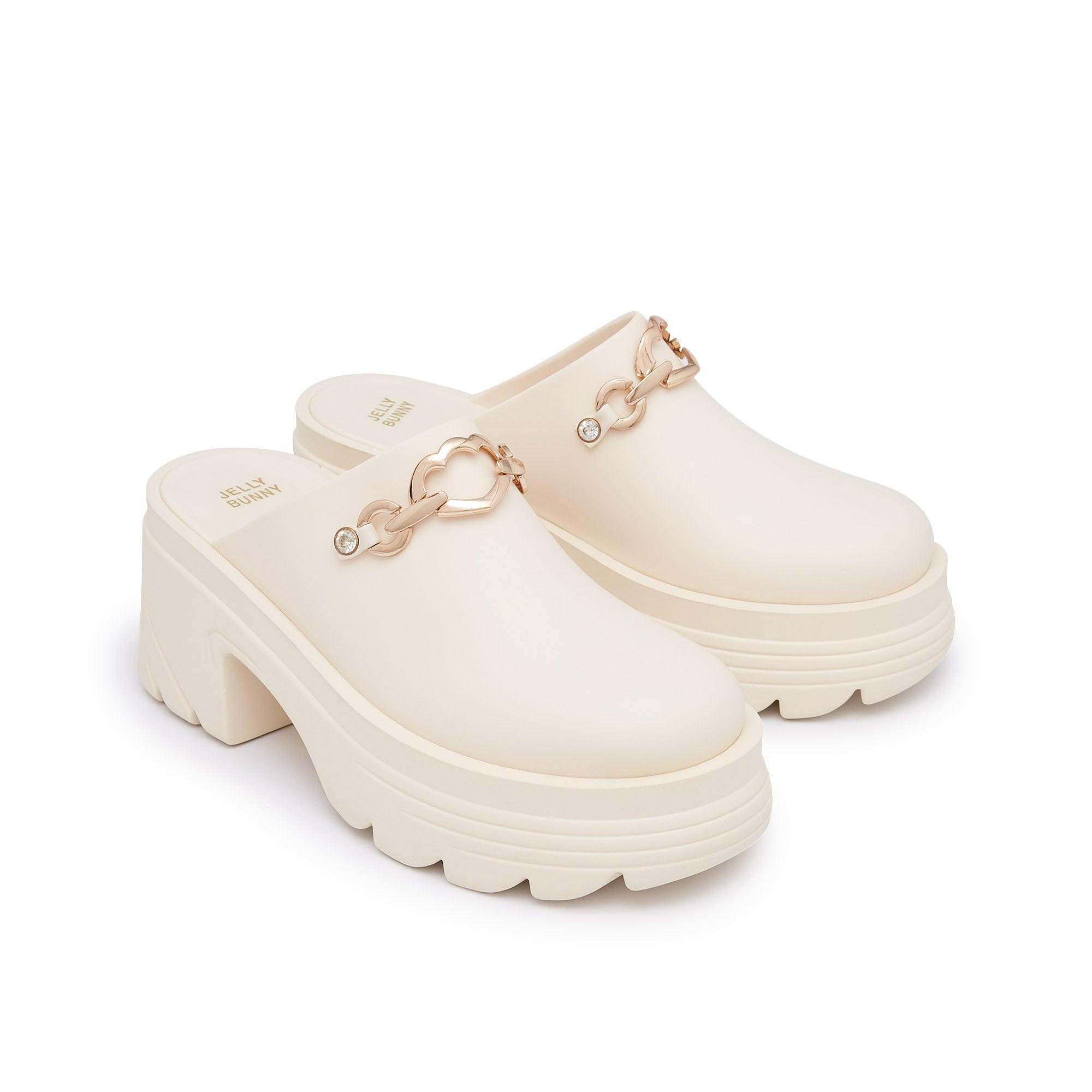 Tete Heart Chian Heels Off-White - Jelly Bunny Thailand Official Online Store