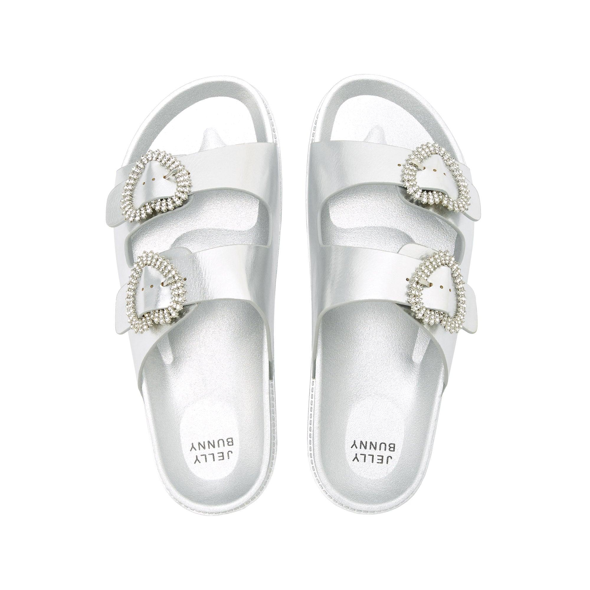 Poppy Flat Sandals Silver - Jelly Bunny Thailand Official Online Store