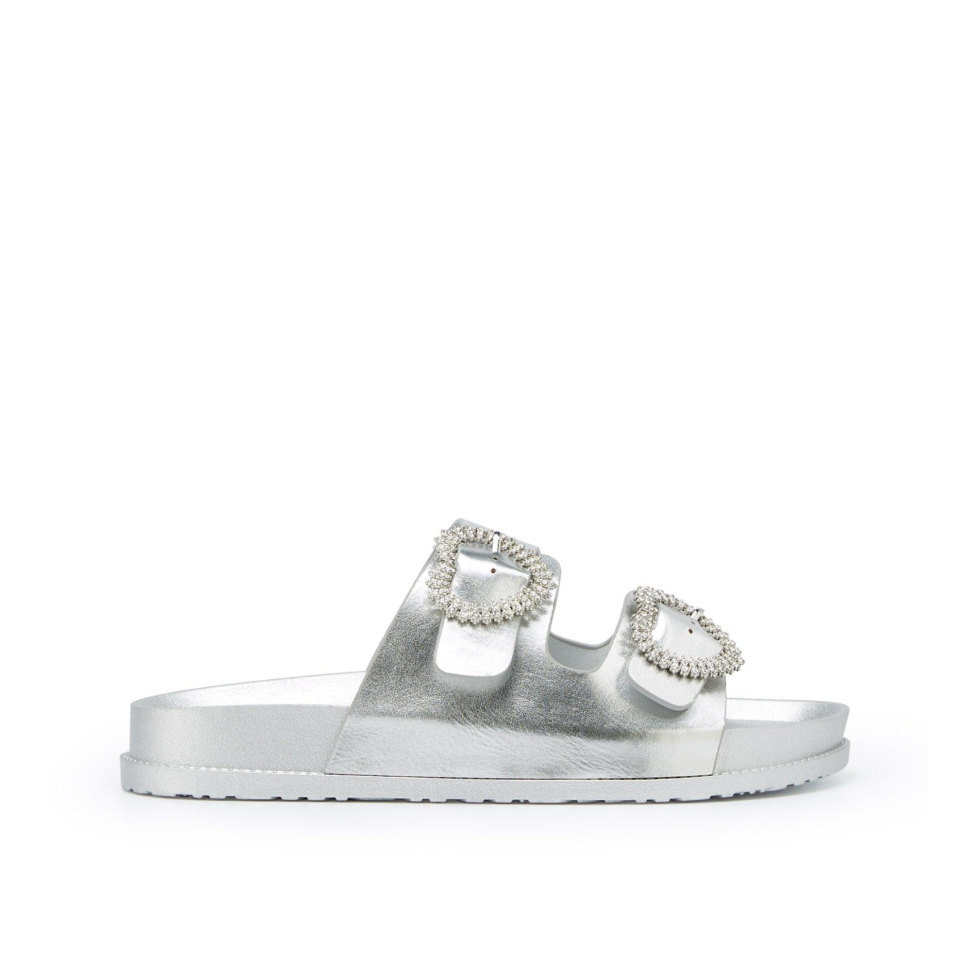 Poppy Flat Sandals Silver - Jelly Bunny Thailand Official Online Store