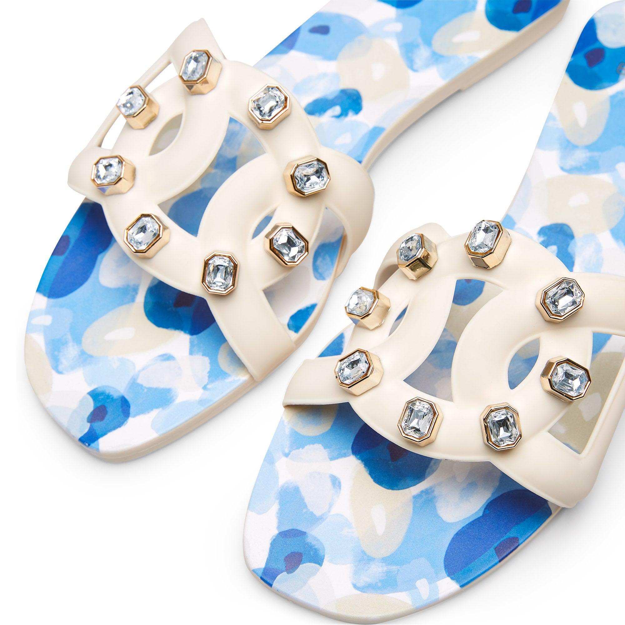 Grase Dasea Flat Sandals Blue - Jelly Bunny Thailand Official Online Store