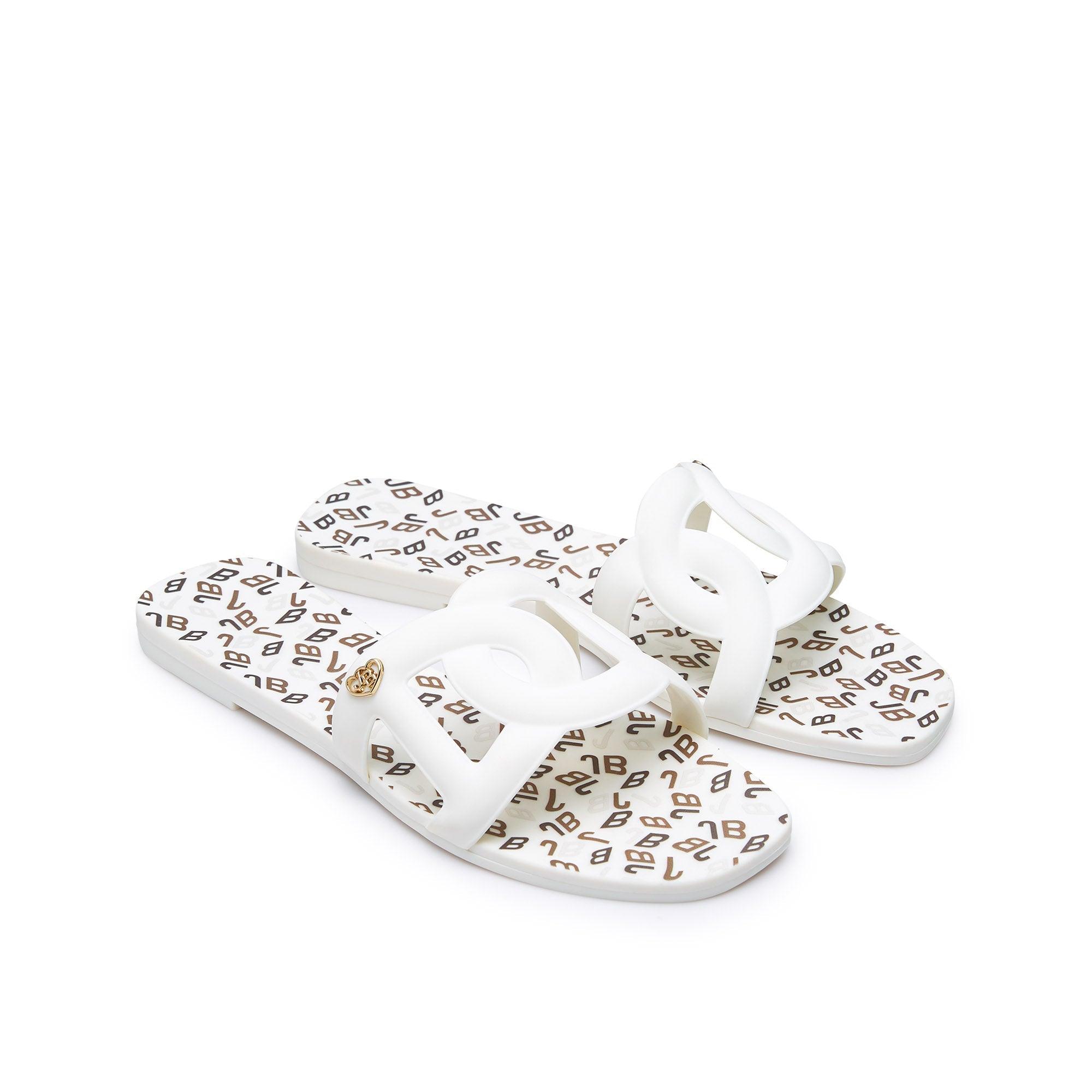 Grase Mono Alia Flat Sandals White - Jelly Bunny Thailand Official Online Store