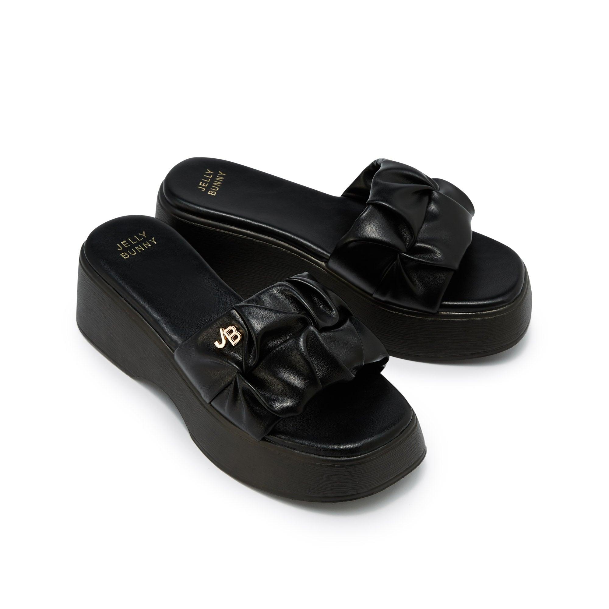 Esmar Platform Sandals Black - Jelly Bunny Thailand Official Online Store