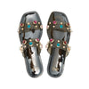 Aara Flat Sandals Black