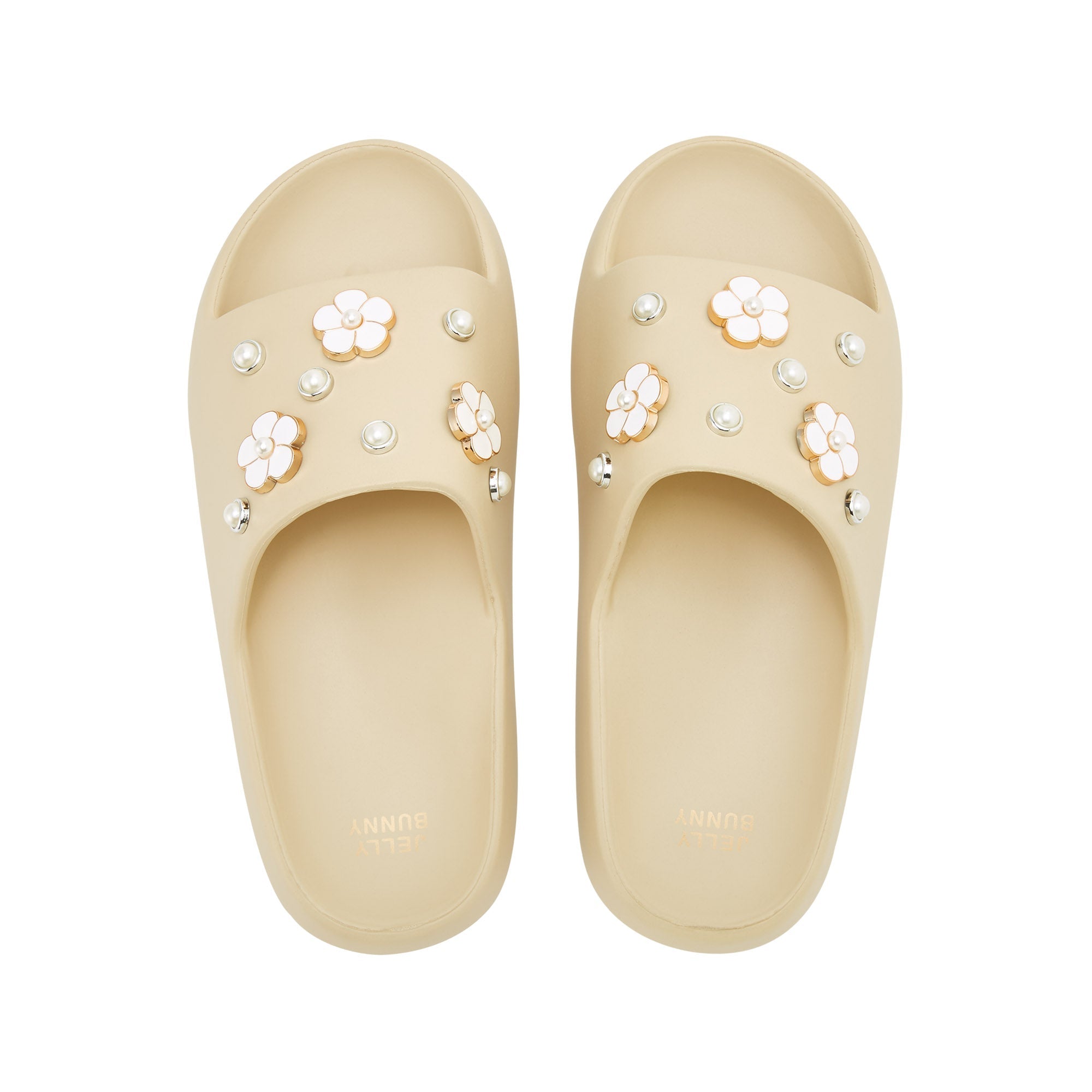 Haven Camellia Flat Sandals Beige