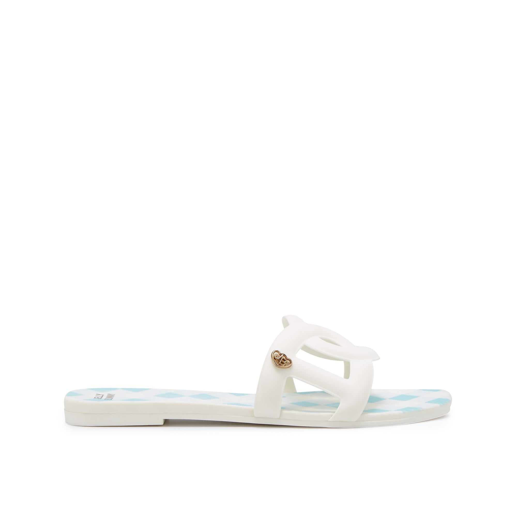 Grase Bruce Flat Sandals White - Jelly Bunny Thailand Official Online Store