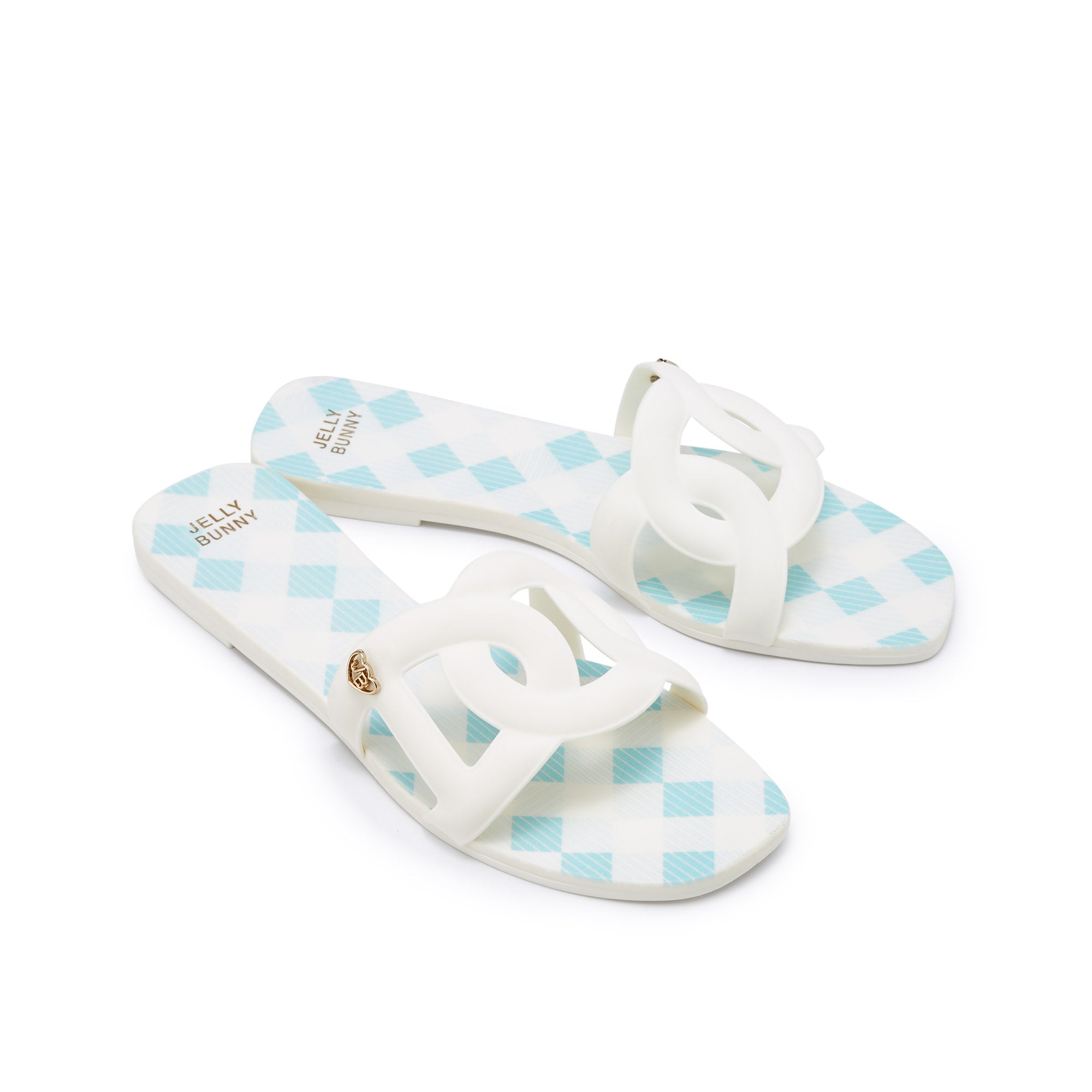 Grase Bruce Flat Sandals White