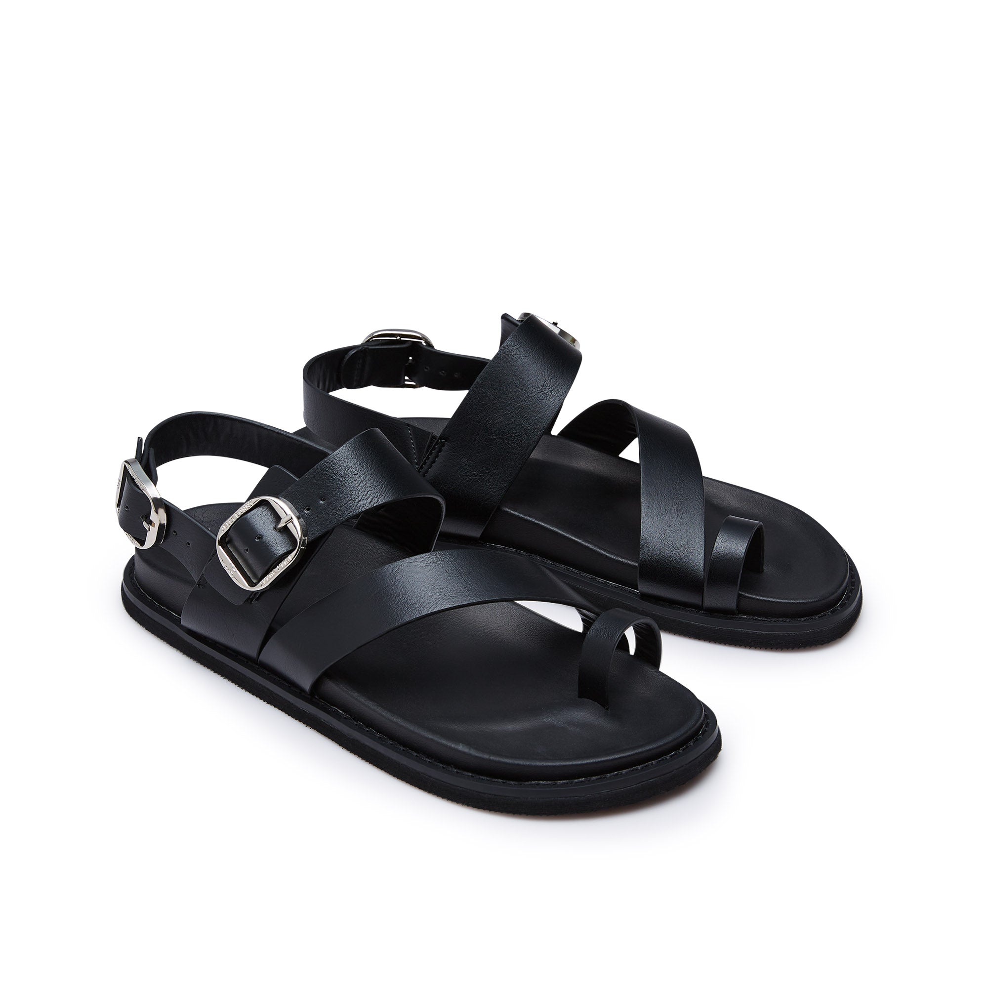 Ximena M Flat Sandals Black