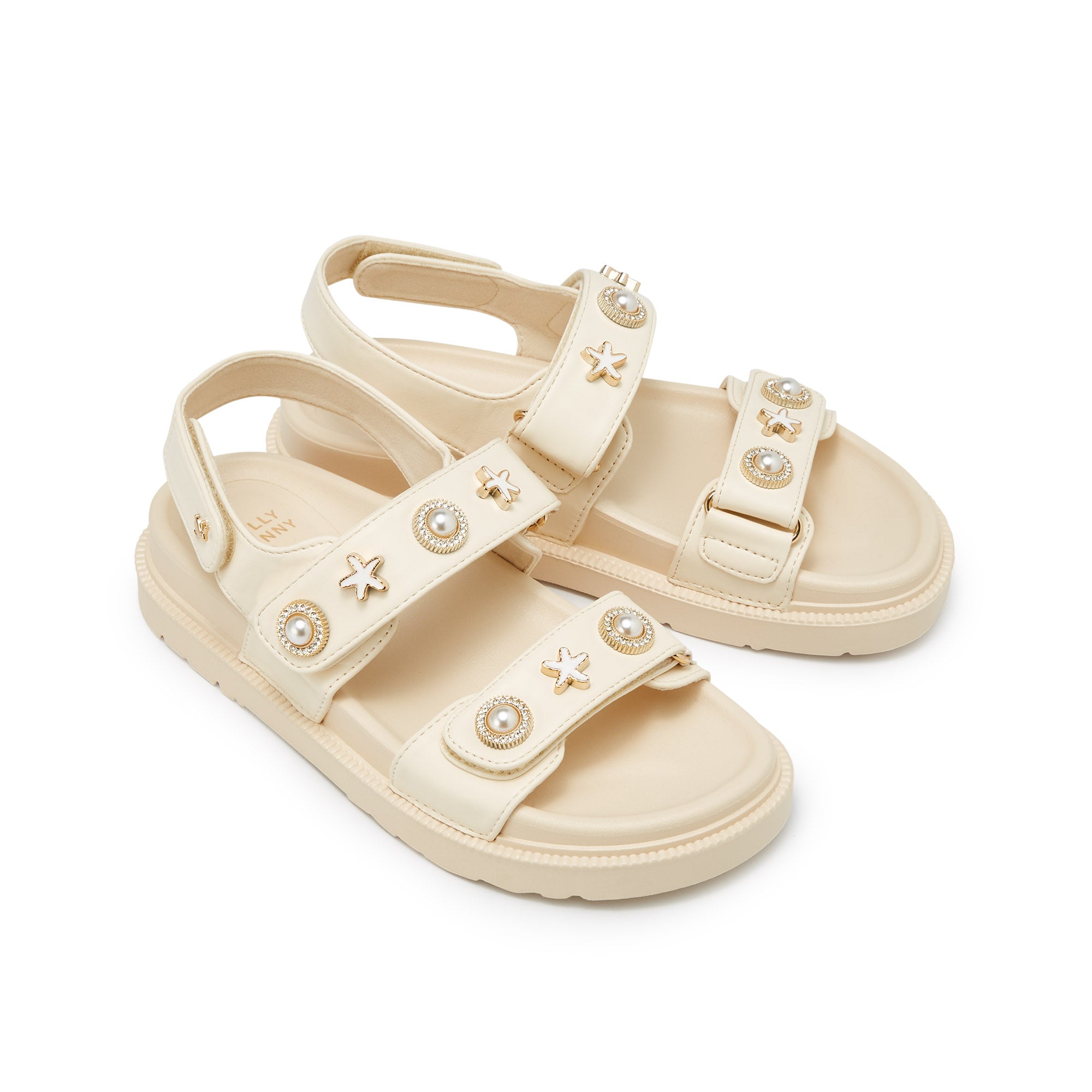 รองเท้าแพลตฟอร์ม Manjiro Pearl White